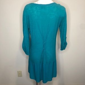 Anthropologie Left of Center Teal Tunic Medium
